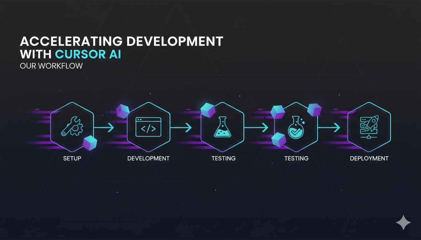 Developer using Cursor AI for rapid application development